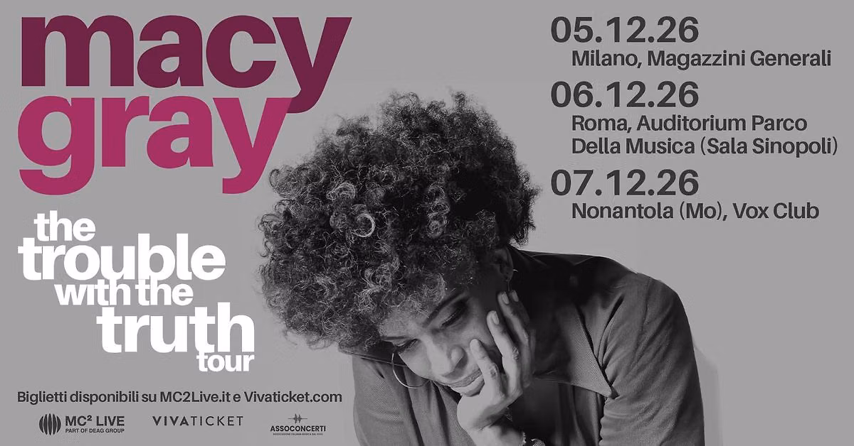 MACY GRAY - The Trouble With The Truth Tour | Roma, Auditorium Parco della Musica (Sala Sinopoli)