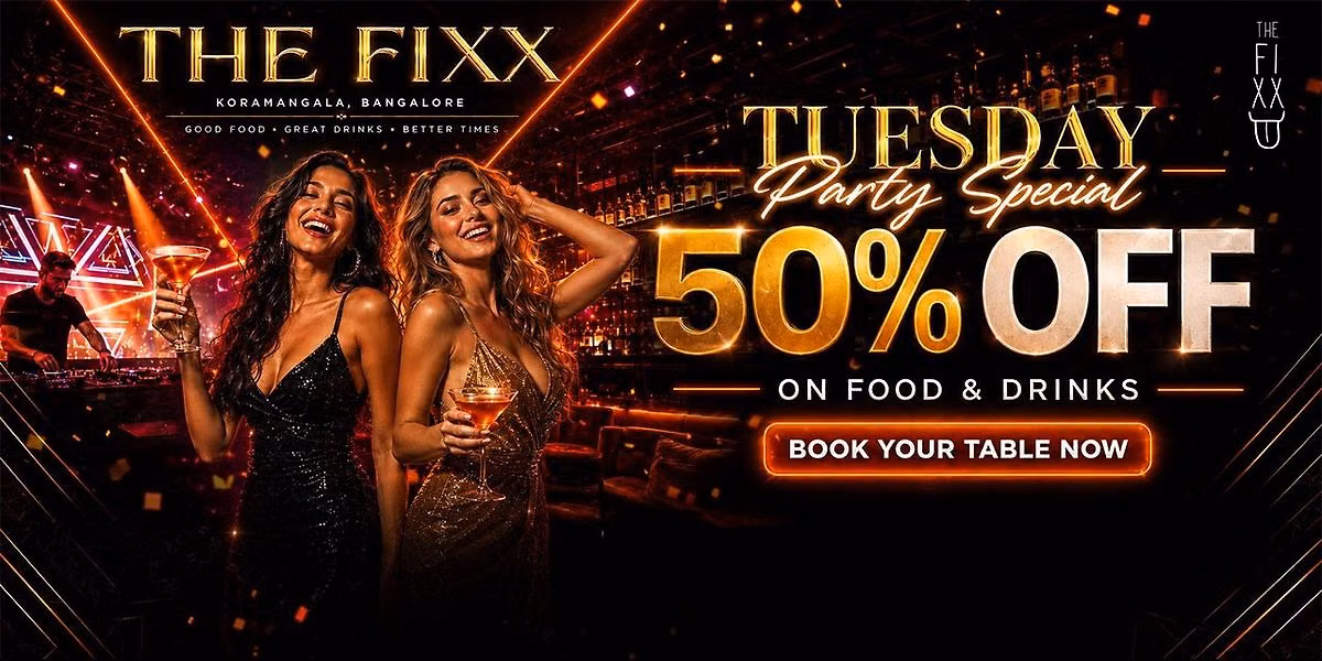 Tuesday at Fixx 50 percent off