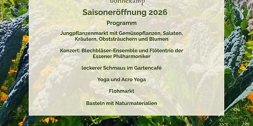 Saisoner\u00f6ffnung mit Jungpflanzenmarkt