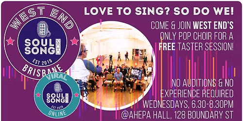 Pop Choir Rehearsal Brisbane - West End