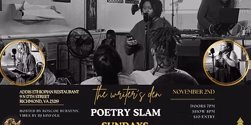 The Writer's Den Poetry Slam 3rd Qualifier