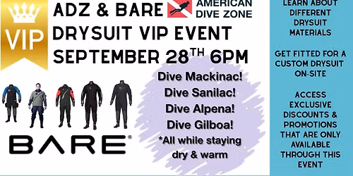SAVE THE DATE: BARE VIP Drysuit Night!