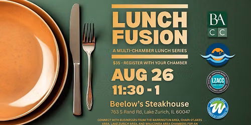 Multi-Chamber Lunch Fusion - August 26 @Beelow's - Lake Zurich