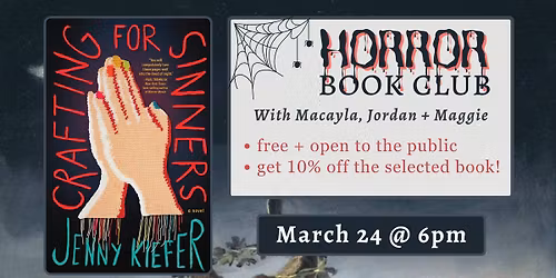 Horror Book Club: "Crafting for Sinners"