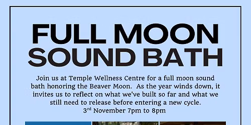 Full Moon Sound Bath at Temple Wellness