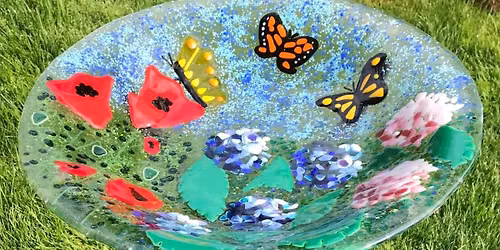 Birdbath fused glass class