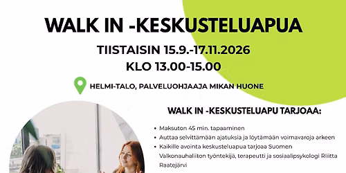 Walk In -keskusteluapua