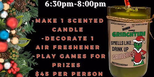 Christmas Candle & Air Freshener Workshop at Alchemy Wine & Bar