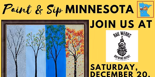 December 20 Paint & Sip at Rail Werks Brewing Depot