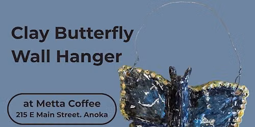 Clay Butterfly Wall Hanger with Rumriver Art Center
