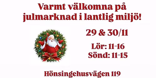 Julmarknad i lantlig miljö!