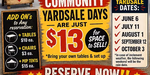 COMMUNITY YARDSALE\u203c\ufe0f