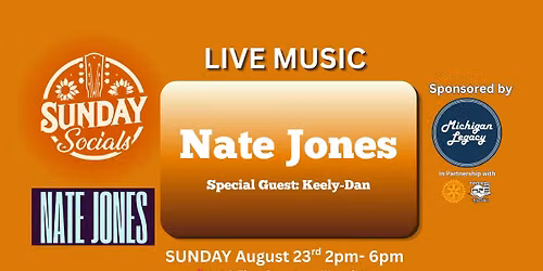 Sunday Socials Presents: Nate Jones LIVE!