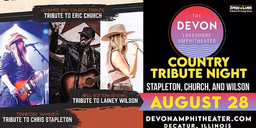 Country Tribute Night Featuring music from Stapleton, Church, and Wilson - Presented by Speed Lube