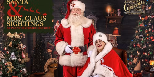 Santa & Mrs.Claus on the Riverwalk