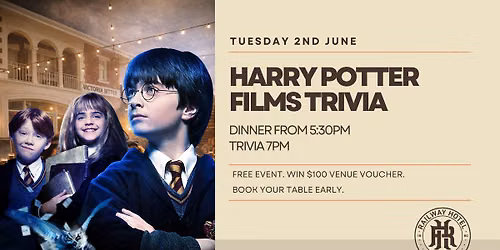 Harry Potter Trivia | Railway Hotel Pakenham
