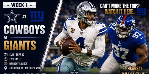 COWBOYS VS GIANTS WATCH PARTY
