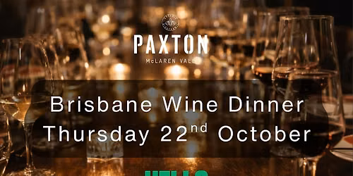 Paxton Wines Brisbane Wine Dinner