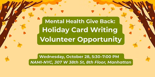 Mental Health Give Back: Holiday Card Writing Volunteer Opportunity
