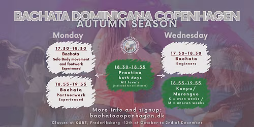 Konpa and Merengue dance classes - Autumn season