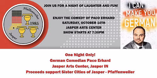 Paco Erhard: 5-Step Guide to Being German -  One Night Only Jasper!