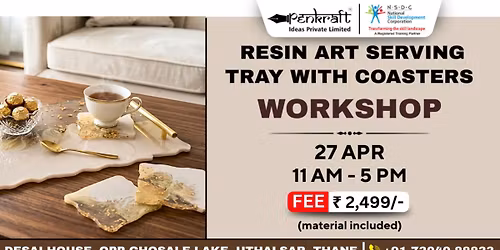 Penkraft Resin Art - Serving Tray with Coasters Workshop