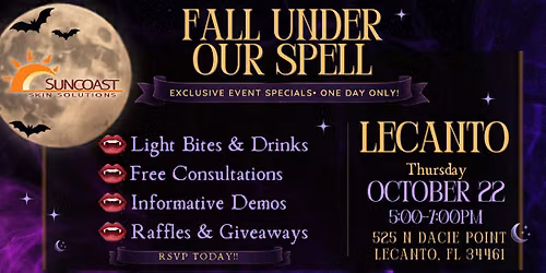 Lecanto Fall Under Our Spell: Exclusive Cosmetic Event