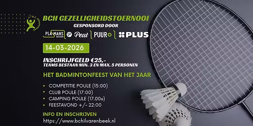 27ste Gezelligheids Badminton Toernooi