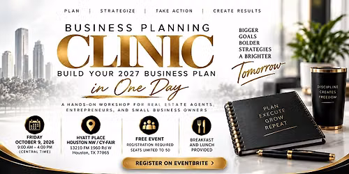 Business Planning Clinic: Build Your 2027 Business Plan in One Day
