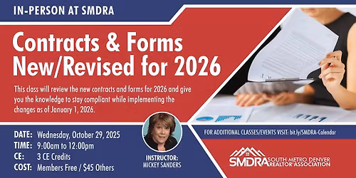 Contracts & Forms New\/Revised for 2026