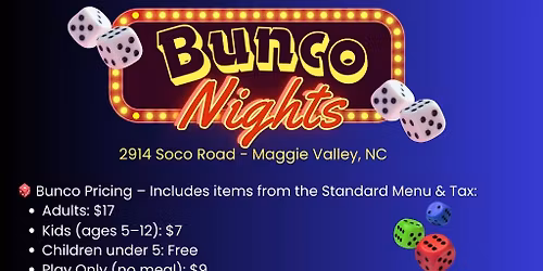 Bunco Nights - Friday December 12, 2025