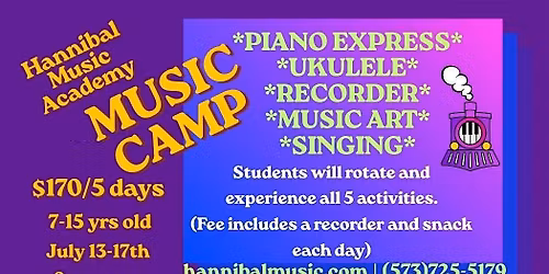 HMA Music Camp - 7-15 yrs old