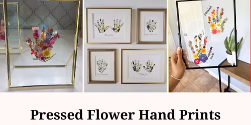 Pressed Flower Hand Prints