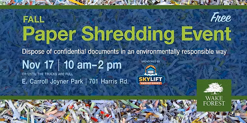 2025 Fall Paper Shredding Event