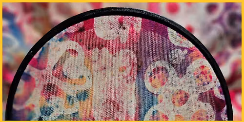 Modern Batik Hoop Art