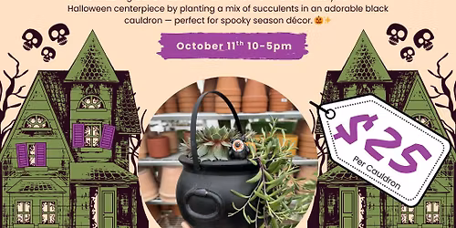 Spooky Boo-Tanical Cauldron Planting