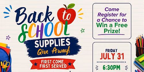 Free Back To School Giveaway