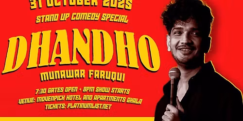Dhandho - A Stand-Up Comedy Show ft. Munawar Faruqui in Muscat