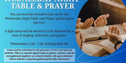 Wednesday Night Table & Prayer