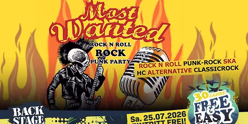 MOST WANTED - ROCK N ROLL PUNK PARTY | FREE & EASY FESTIVAL 2026