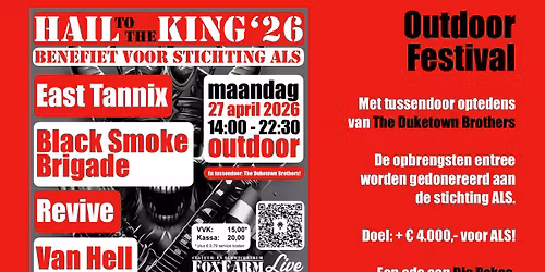 Hail to the King 2026 - benefietfestival tbv Stichting ALS 