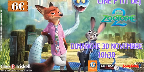 Ciné P'tit dej Zootopie 2