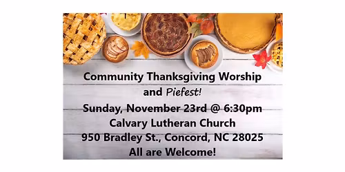 Community Thanksgiving Worship & Piefest