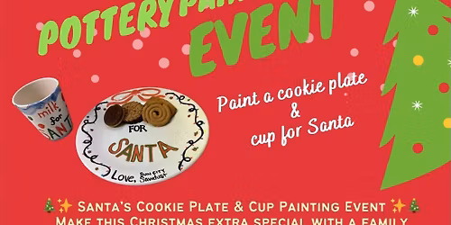 Cookies for Santa Pottery Painting Event