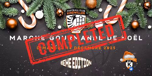 [COMPLET] Marche Gourmande de No\u00ebl - 8\u00e8me \u00e9dition