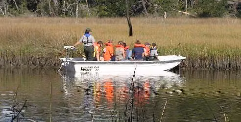 Skiff Boat Tour of Davis Bayou