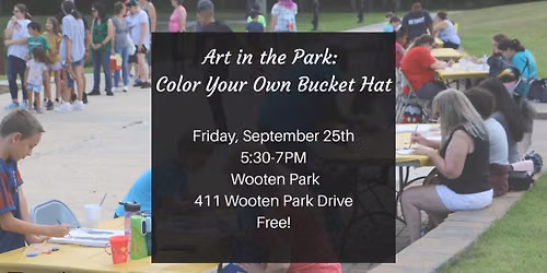 Art in the Park: Color Your Own Bucket Hat