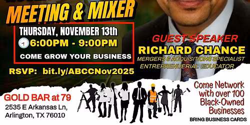Arlington Black Chamber November General Meeting & Mixer
