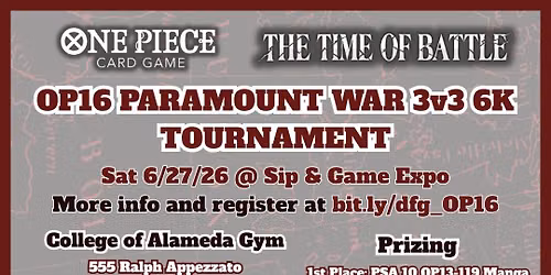 One Piece TCG OP16 Paramount War EGB 3v3 6K by DFG
