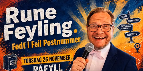 UTSOLGT - Rune Feyling - "F\u00f8dt i feil postnummer"
